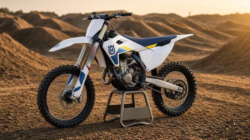 Illustration: a Husqvarna motocross bike.