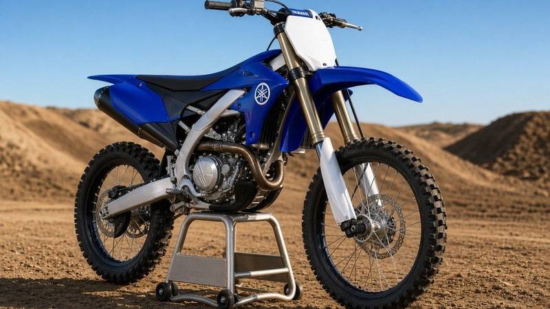 Illustration: a Yamaha motocross bike.